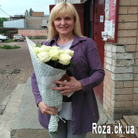 15 white roses in paper - Photo 1