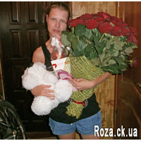 Large bouquet of red roses - Photo 1