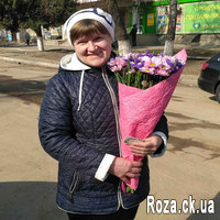 Букет синих ирисов и розовых хризантем - Photo 1
