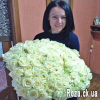 Bouquet of white roses in Cherkassy - Photo 1