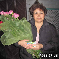 Cascading bouquet of 11 pink roses - Photo 1