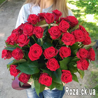 Basket of red roses in Cherkassy - Photo 2