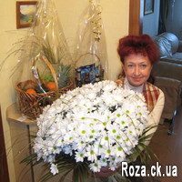 Large bouquet of 51 white camomile chrysanthemum - Photo 2