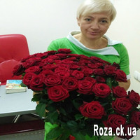 Chic bouquet of 55 red roses - Photo 2