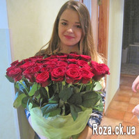Chic bouquet of 55 red roses - Photo 5