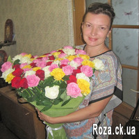 Bright bouquet of 101 multi-colored roses - Photo 1