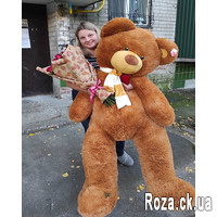 Two-meter brown teddy bear - Photo 1