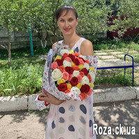 Bright bouquet of 51 roses - Photo 2