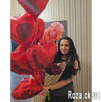 Trendy bouquet of red roses - Photo 6