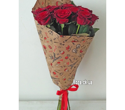 Bouquet of red roses in Cherkasy - 6