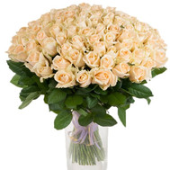 101 cream-colored roses