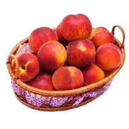Tasty basket of peaches