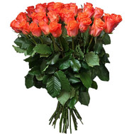 Large bouquet of orange roses