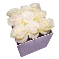 Small square box with roses