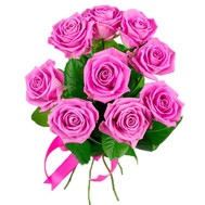 A small bouquet of pink roses