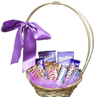 Basket of chocolate bars