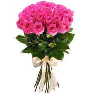 25 pink imported roses