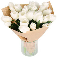 White Tulips in Kraft