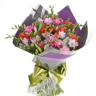 Beautiful bouquet of freesias