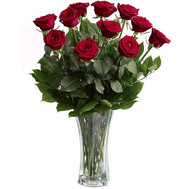 11 roses in a vase