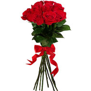 9 red roses 80 cm