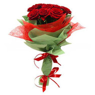 Authentic bouquet of red roses