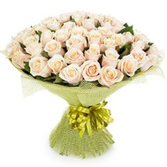 Bouquet of 51 Cream Roses
