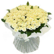 Bouquet of white roses in Cherkassy
