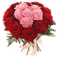 Bouquet heart from roses