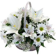 Basket of flowers from lily