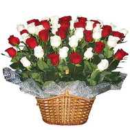 Basket of roses in Cherkassy