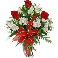 Winter bouquet of flowers in Cherkassy