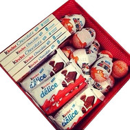 A set of sweets in the box