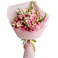 11 pink eustoma in elegant decoration