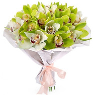 25 orchids in kraft paper