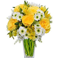 White-yellow bouquet of flowers