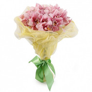 Bouquet of pink orchids