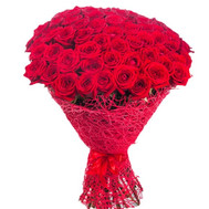 Wonderful bouquet of 81 red roses