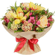 Lovely bouquet with orchids
