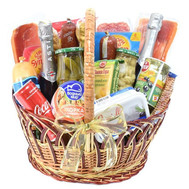A large basket of products for a gift