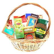 A large basket of sweets