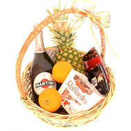 Gift Basket with Asti Martini, pineapple and chocolate