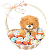 Basket with Kinder Surprise and Bear