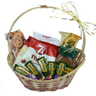 Basket of coffee and sweets