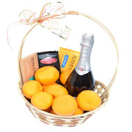 Gift basket with chocolate