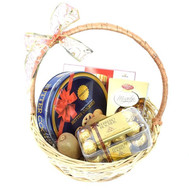 Basket with sweets for a gift