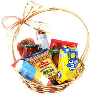 A small basket of food