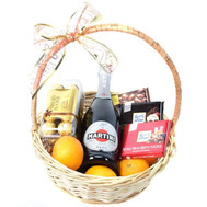 Gift basket with imported chocolate