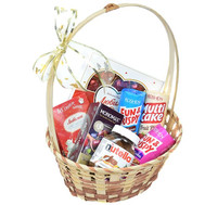 Gift basket with candy and tea