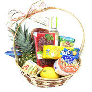 Grocery basket as a gift to a woman